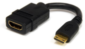 Startech HDACFM5IN HDMI - mini HDMI (Anya-Apa) Adapterkábel 0.1m Fekete