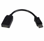 Startech DP2HDMI DisplayPort - HDMI (Apa-Anya) Adapterkábel 0.12m Fekete