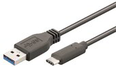 M-CAB 7001308 USB 3.1 Type-C - USB-A 3.0 1m - Fekete