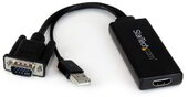 Startech VGA2HDU aktív VGA - HDMI+audio Adapter Fekete