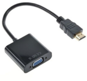 Sbox AD.HDMI-VGA HDMI apa - VGA anya adapter - Fekete