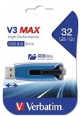 VERBATIM Pendrive, 32GB, USB 3.0, 175/80 MB/sec, "V3 MAX", kék-fekete