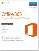 Microsoft Office 365 Personal (Egyszemélyes) Elektronikus licenc szoftver - 1 éves előfizetés