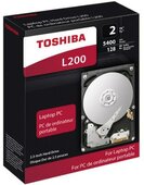 Toshiba belső HDD, 2,5" 2TB SATA L200 5400RPM 128MB