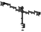 Multibrackets asztali rögzítő Deskmount Basic Triple, dönthető, forgatható konzol, 15-27", fekete
