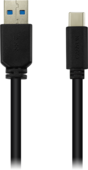 Canyon Type C USB 3.0 standard cable, Power & Data output, 5V 3A, OD 4.5mm, PVC Jacket, 1m - Fekete színben