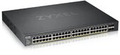 ZYXEL Switch 48x Gigabit POE + 4x 10G SFP+ hybird mode, standalone or NebulaFlex Cloudt Menedzselhető (375W POE)