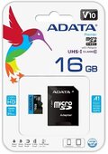 ADATA Memóriakártya MicroSDHC 16GB + Adapter UHS-I CLASS 10