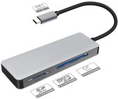 PLATINET kártyaolvasó, MICRO SD SDHC SDXC CF, USB-C