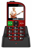 Evolveo EasyPhone EP800 FM DualSIM Kártyafüggetlen Mobiltelefon idősek számára - Piros