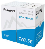 LANBERG LCU5-10CC-0305-S Lanberg UTP solid cable, CCA, cat. 5e, 305m, gray