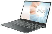 MSI Modern 14 B11MO - 14" FullHD IPS, Core i3-1115G4, 8GB, 256GB SSD, Microsoft Windows 10 Home - Carbonszürke Üzleti Laptop (verzió)