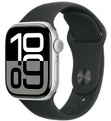 Apple Watch S10 GPS MWWQ3QF/A 46mm Jet Black ALU fekete sport pánt (M/L méret) Okosóra*