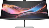 HP 734pm Monitor (8K157E9) - 34" WLED 3440X1440 ,21:9, 2000:1, 400cd/m2, 5ms, HDMI,VGA, VESA USB-C, 2 év garancia, Ezüst színben