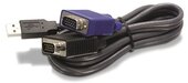 TRENDnet TK-CU06 D-SUB 15pin USB M/M KVM switch adatkábel 3m fekete