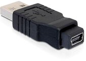 Delock Adapter Gender Changer mini USB-B 5-pin female - USB-A male