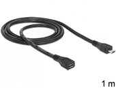 Delock 83248 USB micro-B apa > micro-B anya hosszabbító kábel - 1m