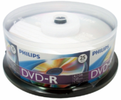 Philips DVD-R Egyszer Írható CD Lemez Henger (25db/cs)