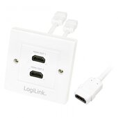 LogiLink HDMI fali lemez 2x HDMI anya