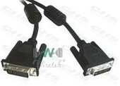 WIRETEK kábel DVI monitor Összekötő 2m, Male/Male, Dual Link, Árnyékolt