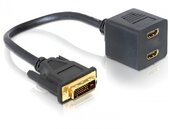 Delock 65069 DVI 25 apa - 2x HDMI anya adapter
