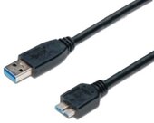 M-CAB 7001164 USB 3.0 mikroUSB-B kábel 1m - Fekete