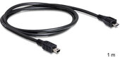 Delock Cable USB 2.0 micro-B male > USB mini male 1 m