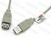 WIRETEK kábel USB Hosszabbító A-A, 1,8m, Male/Female
