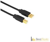 Hama 3,0M Aranyozott USB Kábel