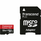 Transcend microSDXC Class 10 UHS-I 128GB memóriakártya + Adapter