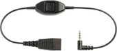 Jabra QD cord to 3.5 mm jack. With in-line call-answering; for Alcatel 8er and 9