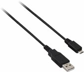 V7 + USB - micro USB kábel 1m - Fekete