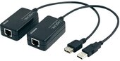 LogiLink USB A M/F extender 60m UTP fekete