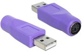 Delock PS/2 -> USB A F/M adapter lila