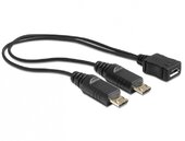 Delock 65440 USB micro B anya > 2 x USB micro-B apa kábel - 20,5cm
