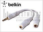3,5 mm sztereó jack elosztó kábel - fehér - Belkin Headphone Splitter - F8V234eaWHT-APL