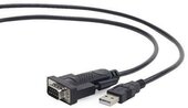 Gembird UAS-DB9M-02 USB 2.0 - RS232 soros port átalakító kábel 1.5m Fekete