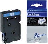 Brother Festékszalag TC203 P-Touch, 12mm fehér alapon kék