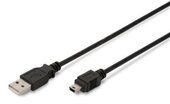 Assmann USB - miniUSB 2.0 kábel 1m - Fekete