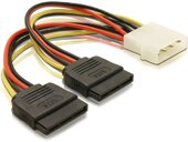 Delock 60102 Cable Power SATA HDD 2x > 4pin male