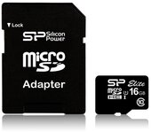 Silicon Power 16GB Micro Secure Digital Card Elite UHS-I + SD adapter