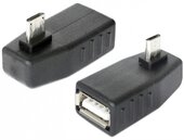 Delock 65474 USB micro-B apa > USB 2.0-A anya OTG 90°-ban forgatott adapter