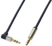 LogiLink - Audio Kábel 3.5 Stereo M/M derékszög, 3.00 m, kék