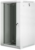 Lanberg 19" fali rack szekrény 22U 600x600mm - szürke