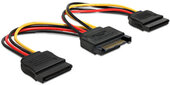Delock Cable Power SATA 15pin > 2x SATA HDD - straight