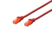 Digitus U/UTP CAT6 Patch kábel 3m Piros
