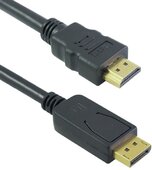 M-CAB 7003463 Displayport 1.1a - HDMI 1.3 kábel 5m Sötétszürke