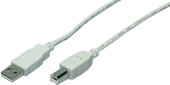 LogiLink CU0007 2x apa USB 2.0 A-B kábel - Szürke - 2m