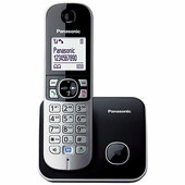 Panasonic KX-TG6811PDB DECT fehér háttérvil. kihangosítható hívóazonosítós fekete telefon