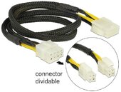 DeLOCK 83653 EPS hosszabbító kábel 44cm (EPS 2 x 4 pin apa - EPS 8 pin anya)